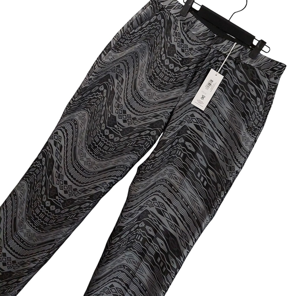 NEW Daily Paper‎ Dress Pants Mens 34x32 Gray Black Paulino Tribal Print